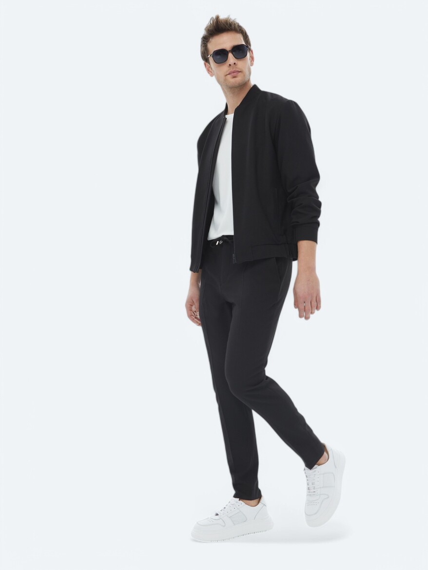 Black Plain Oversize Fit Suit - 5