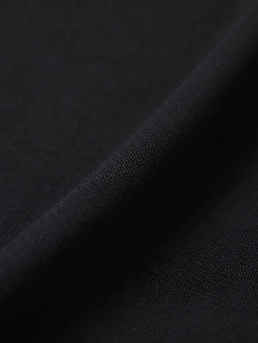 Black Plain Polo Neck 100% Cotton T-Shirt - 10