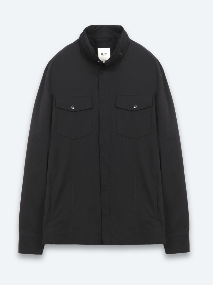 Black Plain Regular Fit Lightweight Jacket - 6