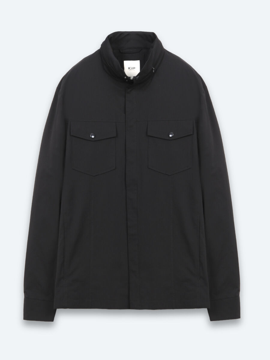 Black Plain Regular Fit Lightweight Jacket - 6