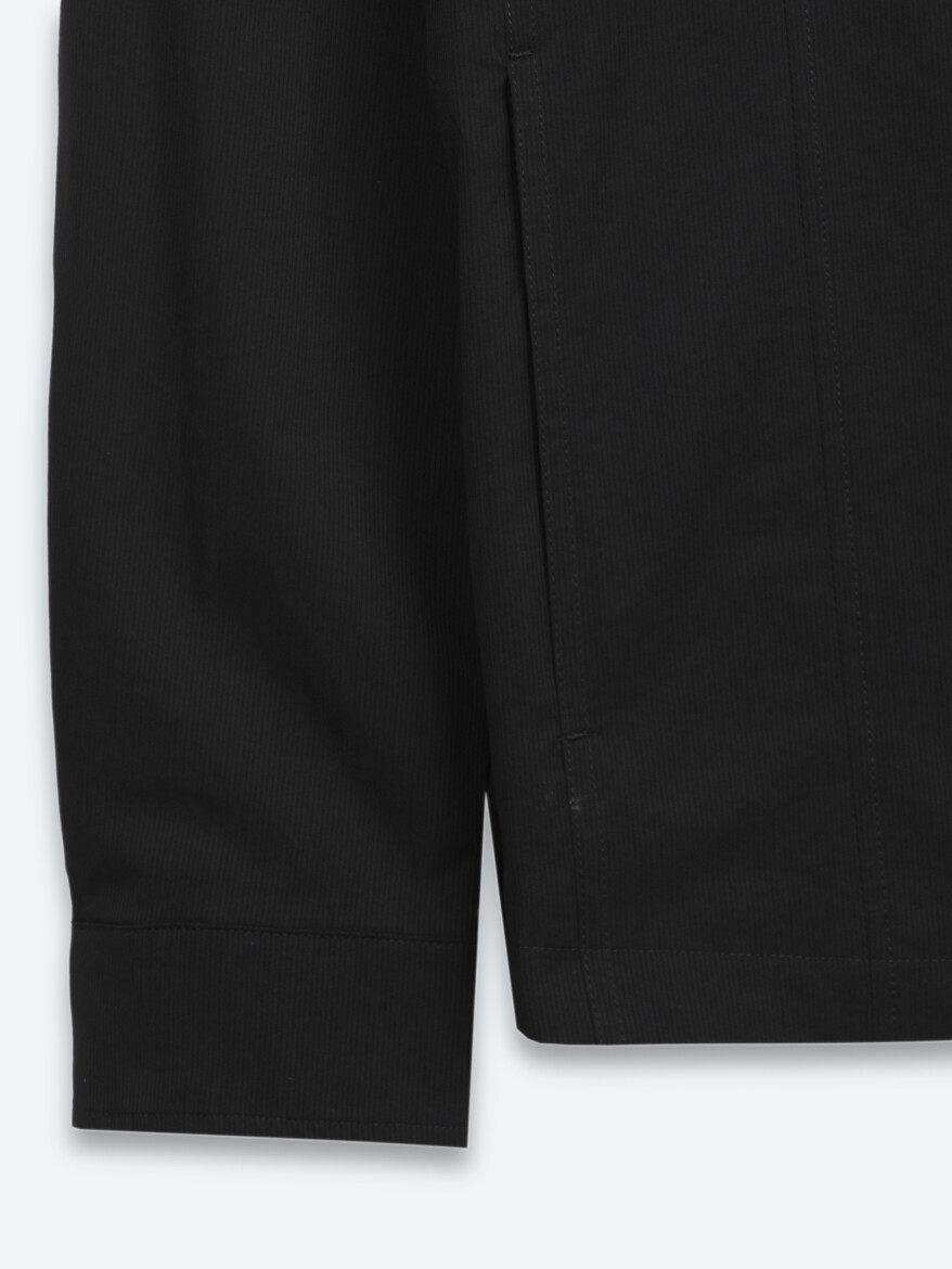 Black Plain Regular Fit Lightweight Jacket - 8