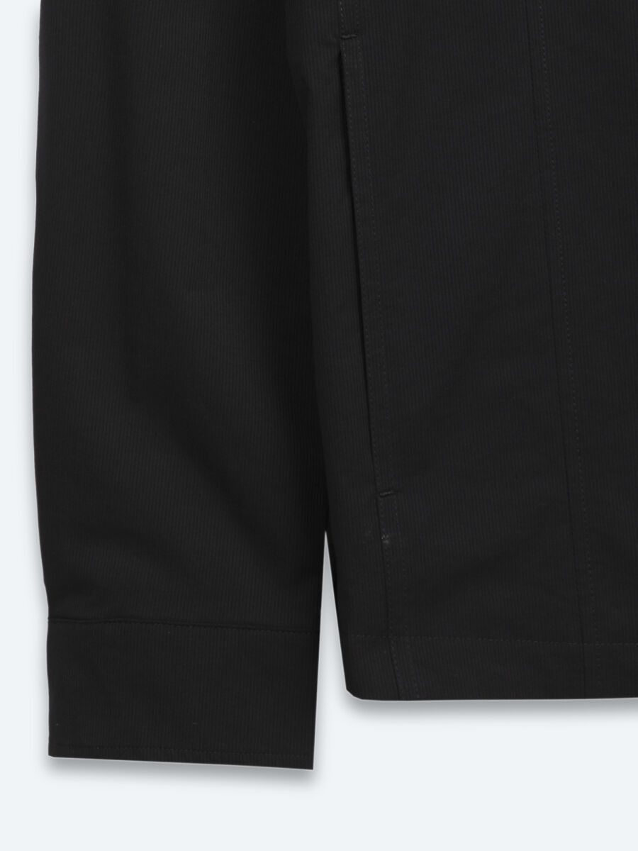 Black Plain Regular Fit Lightweight Jacket - 8