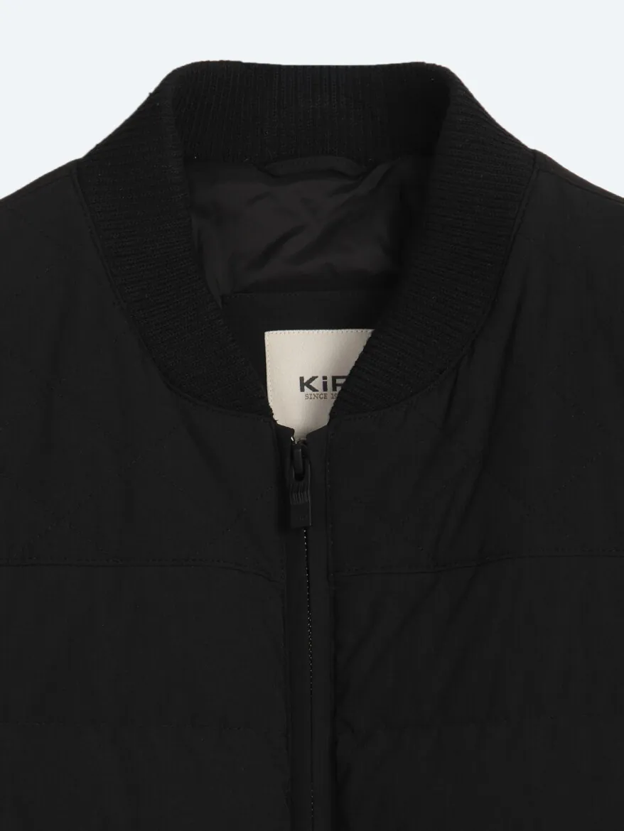 Black Plain Regular Fit Lightweight Jacket - 8