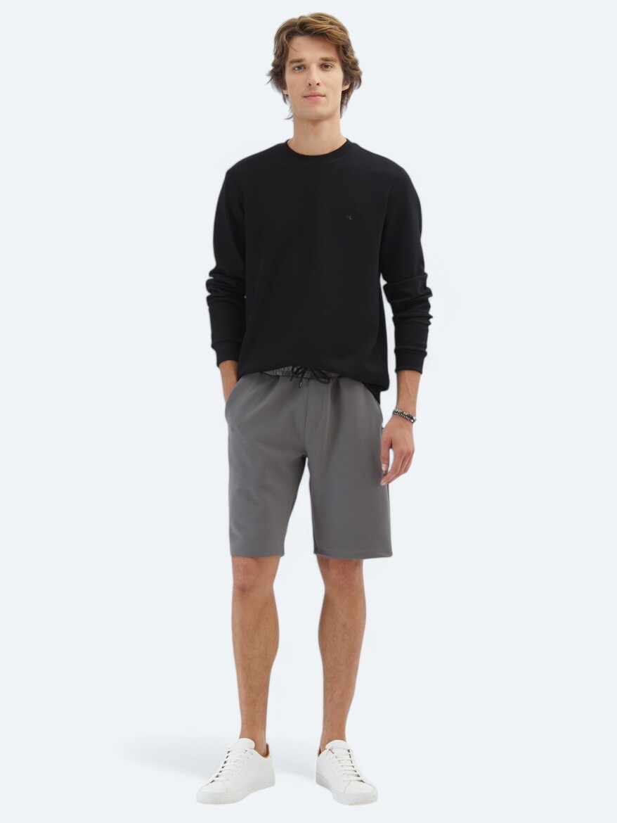 Black Plain Sweatshirt 