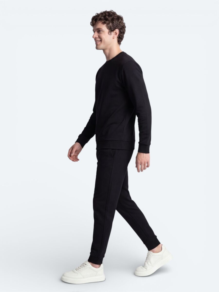 Black Plain Sweatshirt - 2