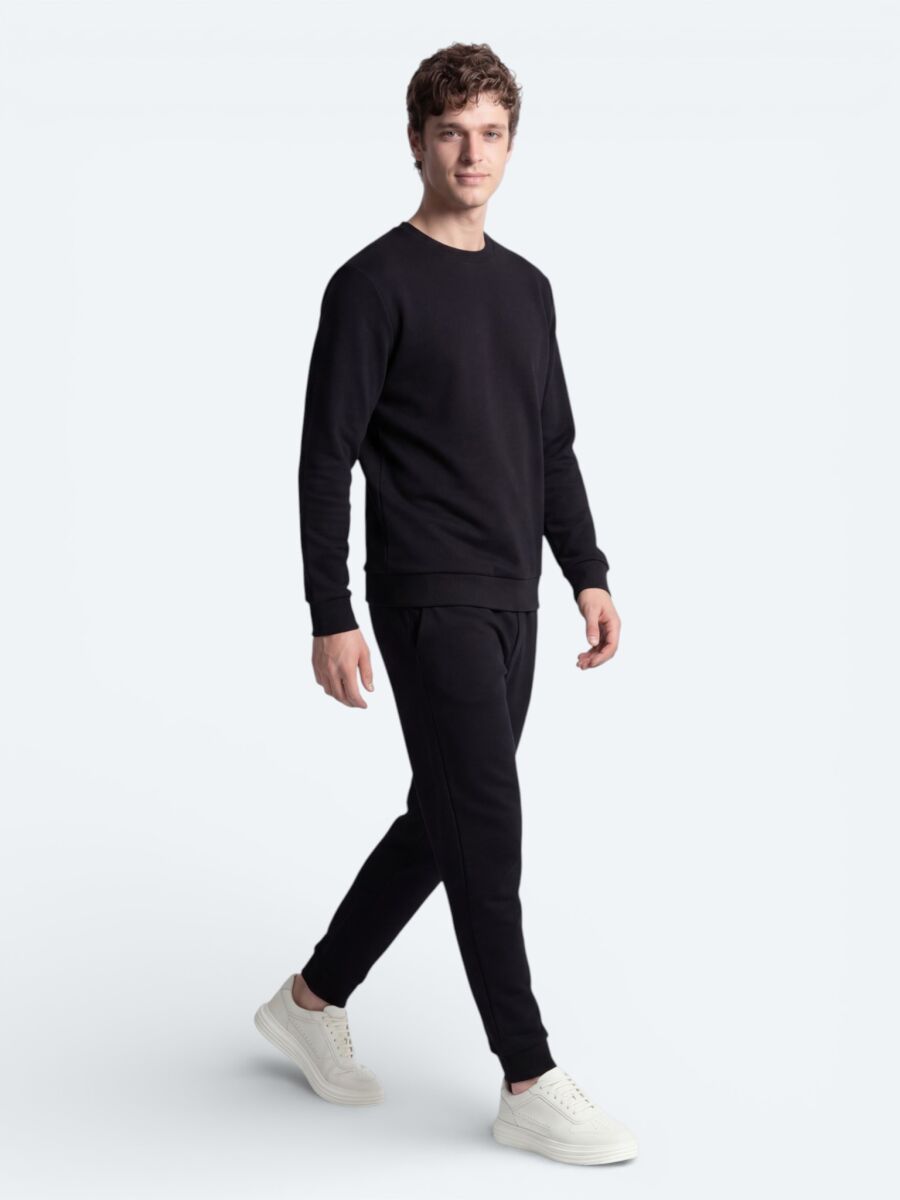 Black Plain Sweatshirt - 4