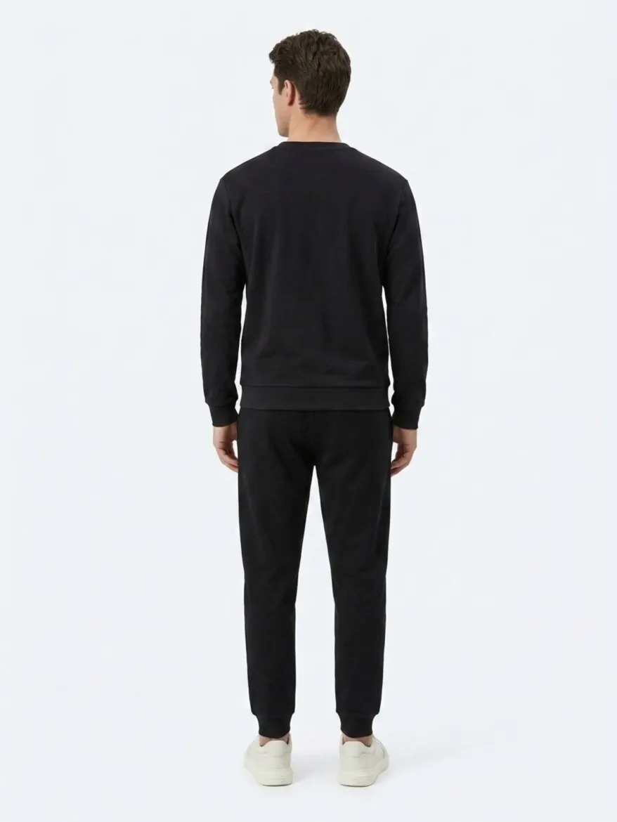 Black Plain Sweatshirt - 5