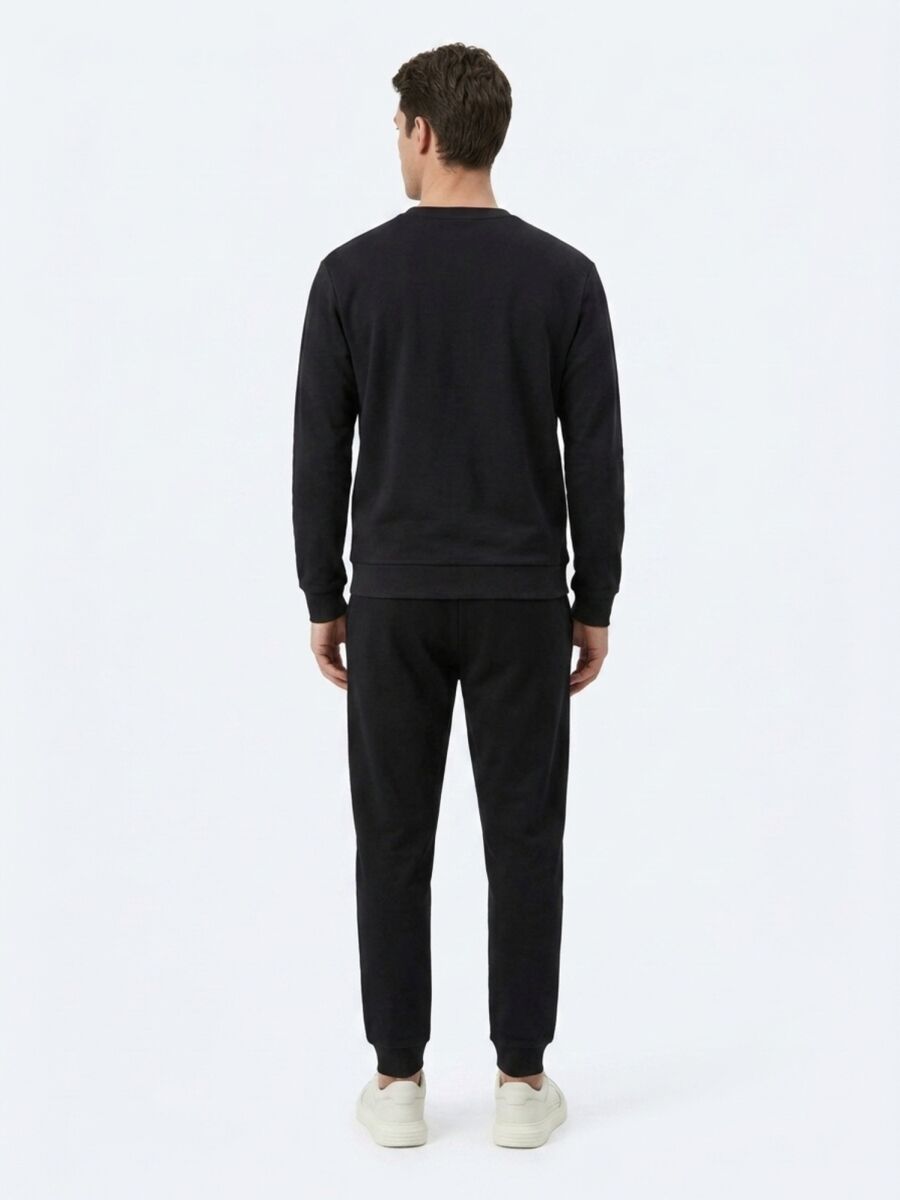 Black Plain Sweatshirt - 5