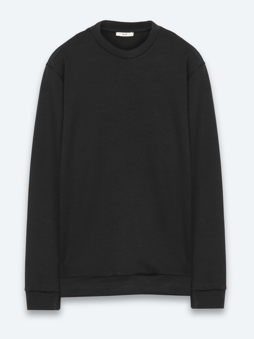 Black Plain Sweatshirt - 6