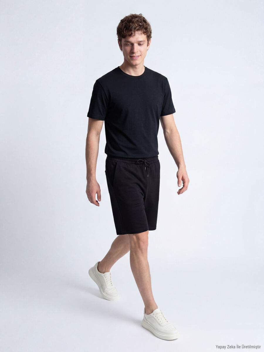 Black Plain T-Shirt - 1