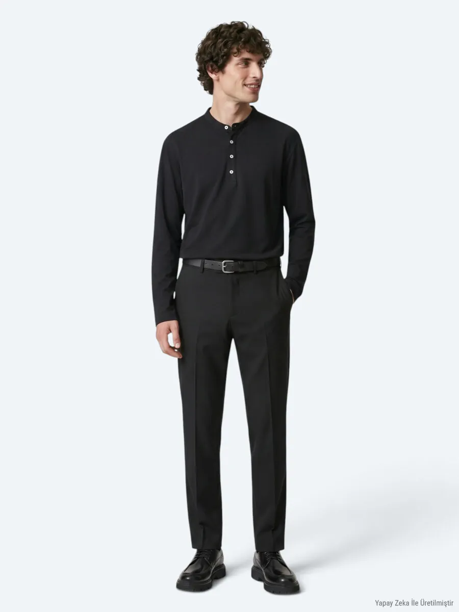 Black Plain T-Shirt - 3