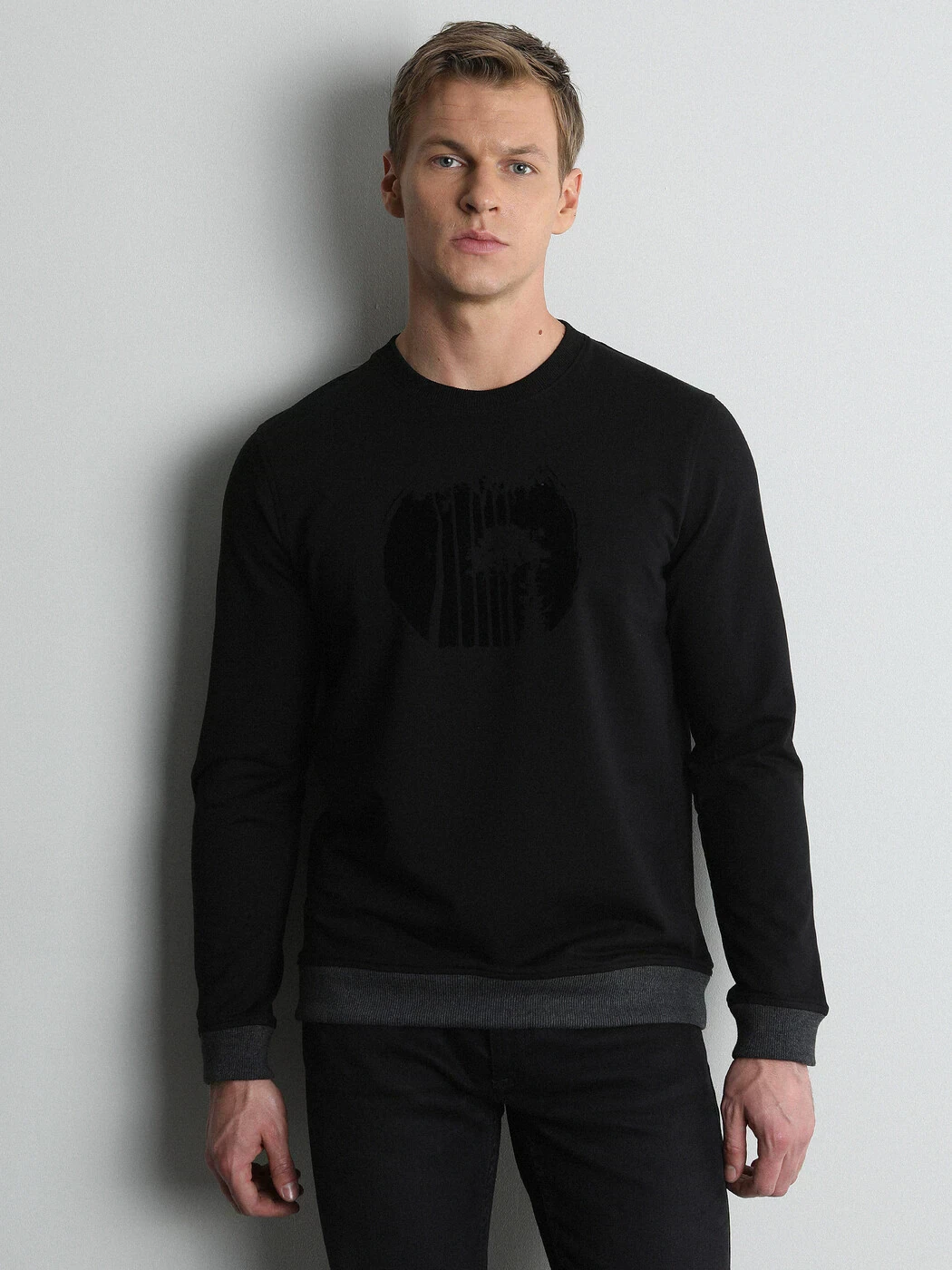 Black Printed Sweatshirt - 2