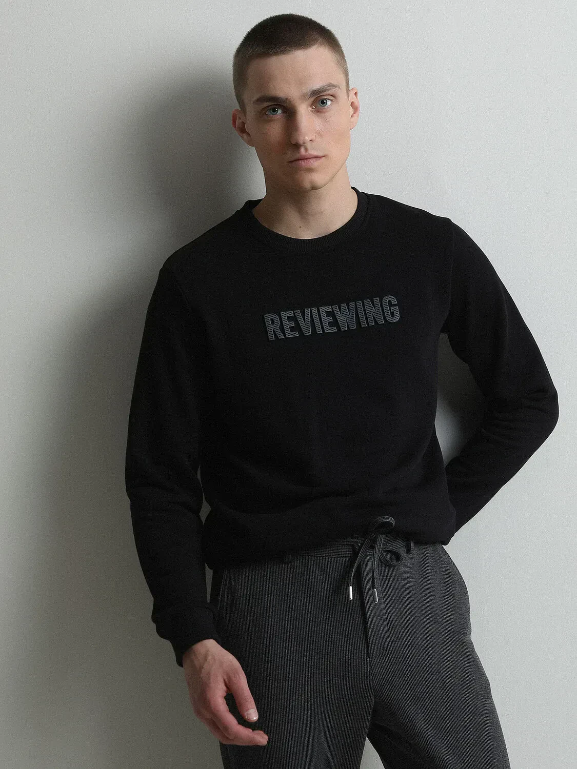 Black Printed Sweatshirt - 4