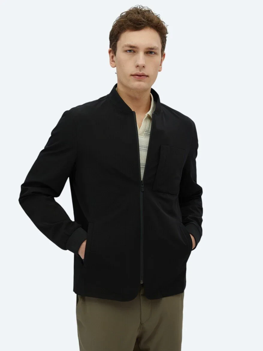 Black Regular Fit Blazer - 1