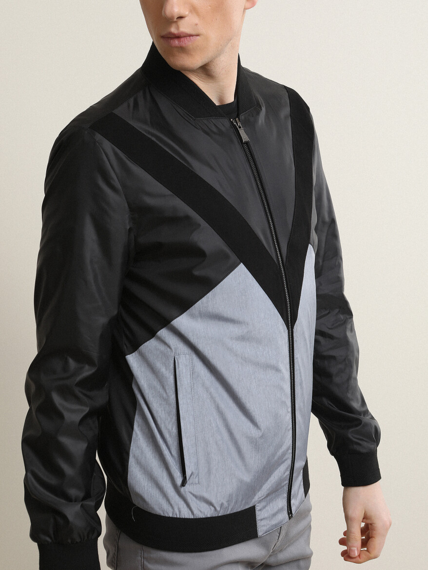 Black Regular Fit Casual Weaving Coat - 2