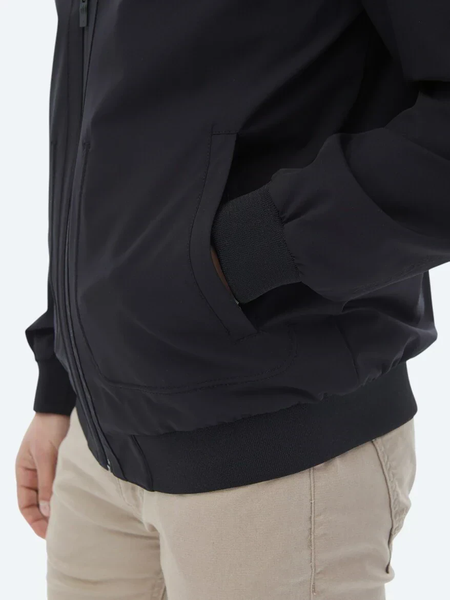 Black Regular Fit Casual Weaving Coat - 8