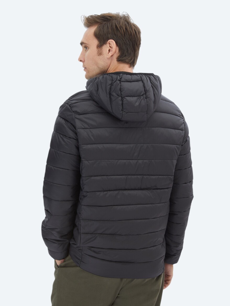 Black Regular Fit Casual Weaving Coat - 6