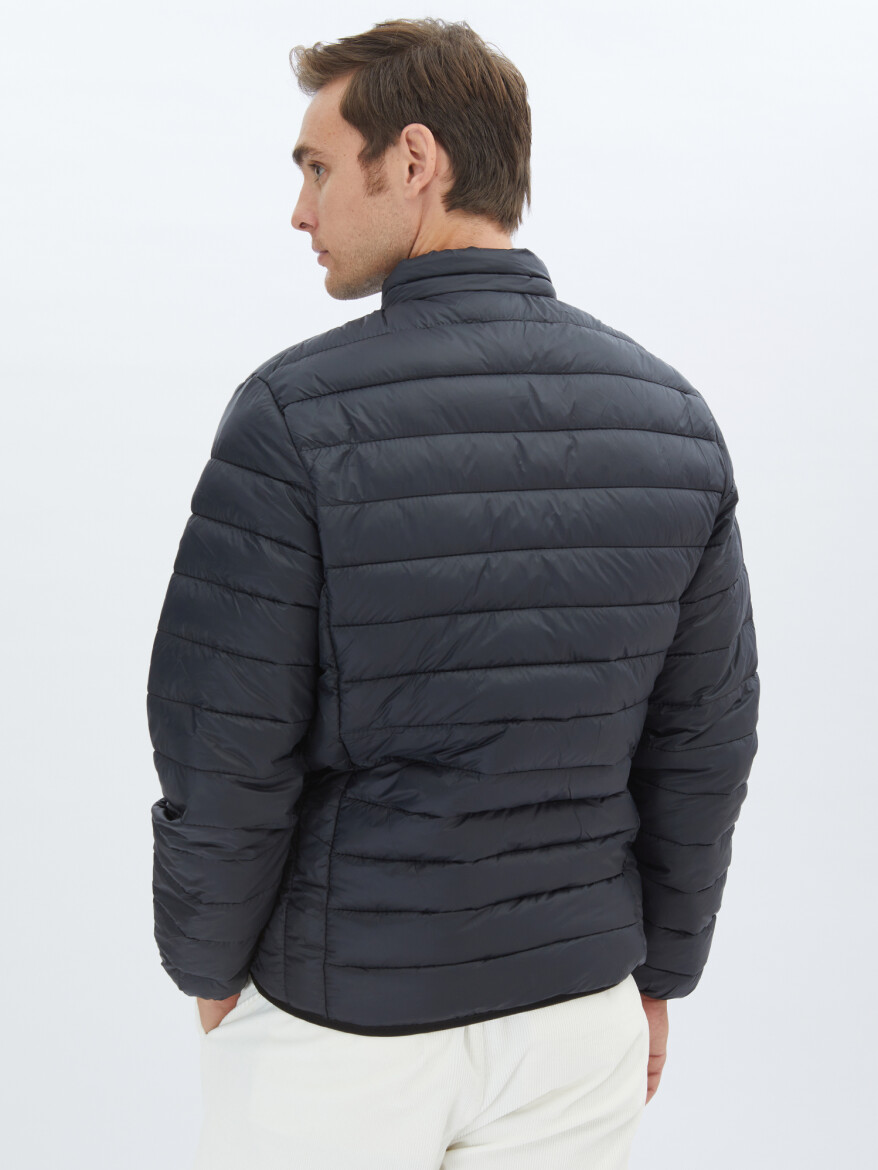 Black Regular Fit Casual Weaving Coat - 6