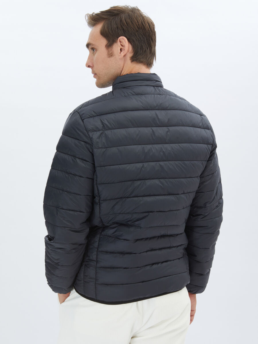 Black Regular Fit Casual Weaving Coat - 6