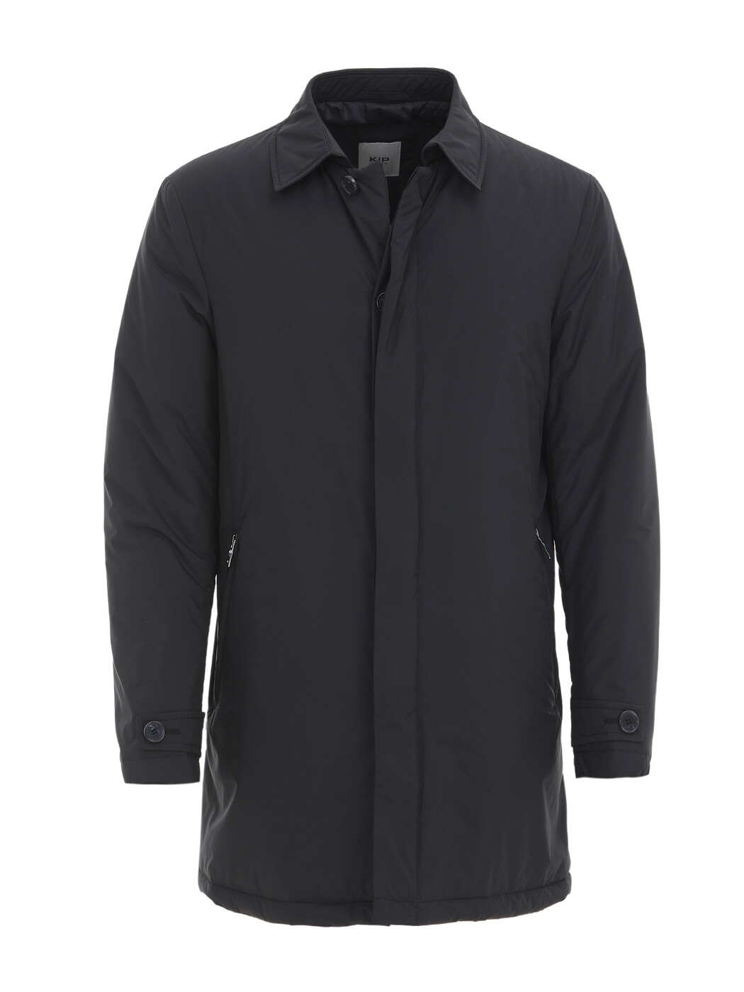 Black Regular Fit Casual Weaving Rain Coat - 6