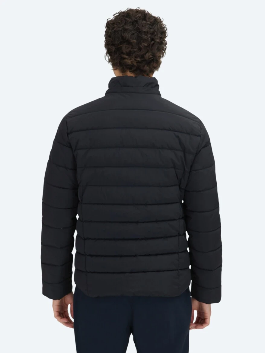 Black Regular Fit Hooded Casual Weaving Coat - 7