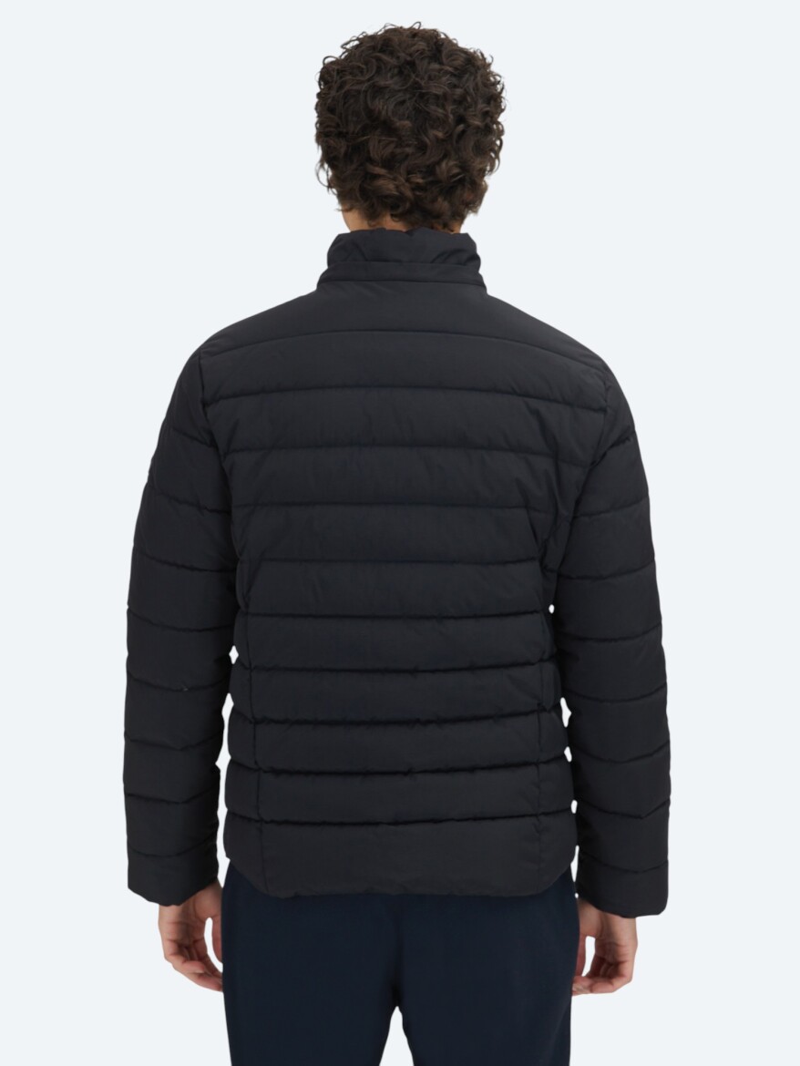 Black Regular Fit Hooded Casual Weaving Coat - 7