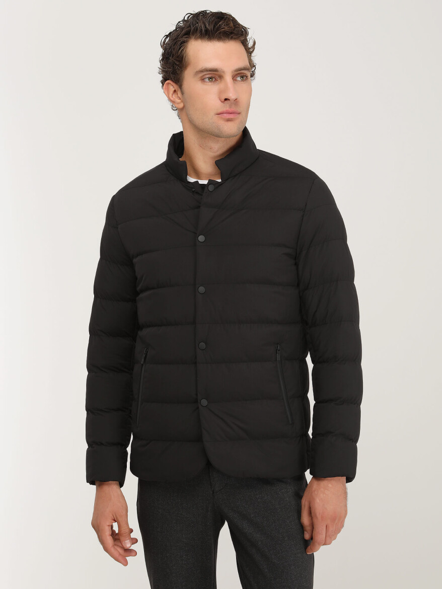 Black Regular Fit Lightweight Jacket - 2