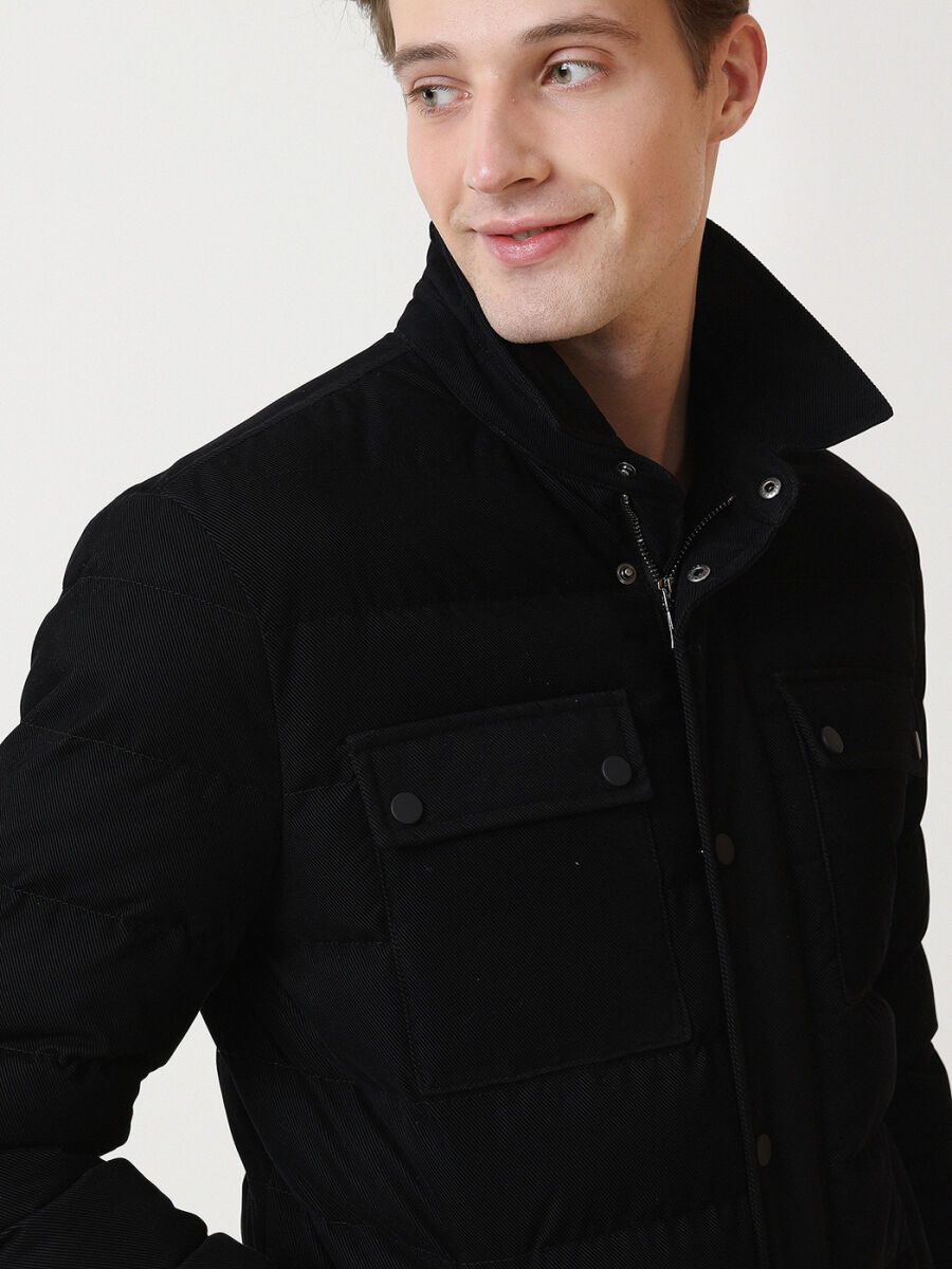 Black Regular Fit Lightweight Jacket - 1