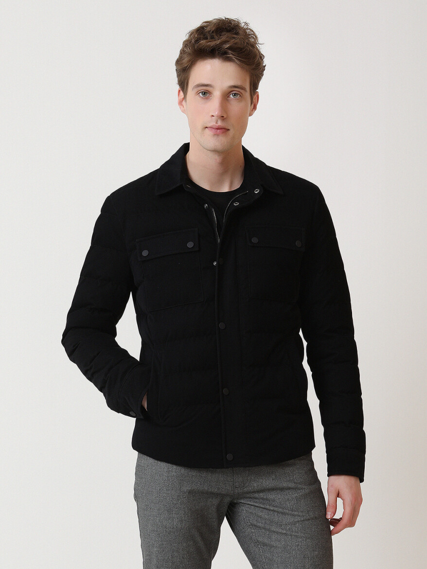 Black Regular Fit Lightweight Jacket - 3