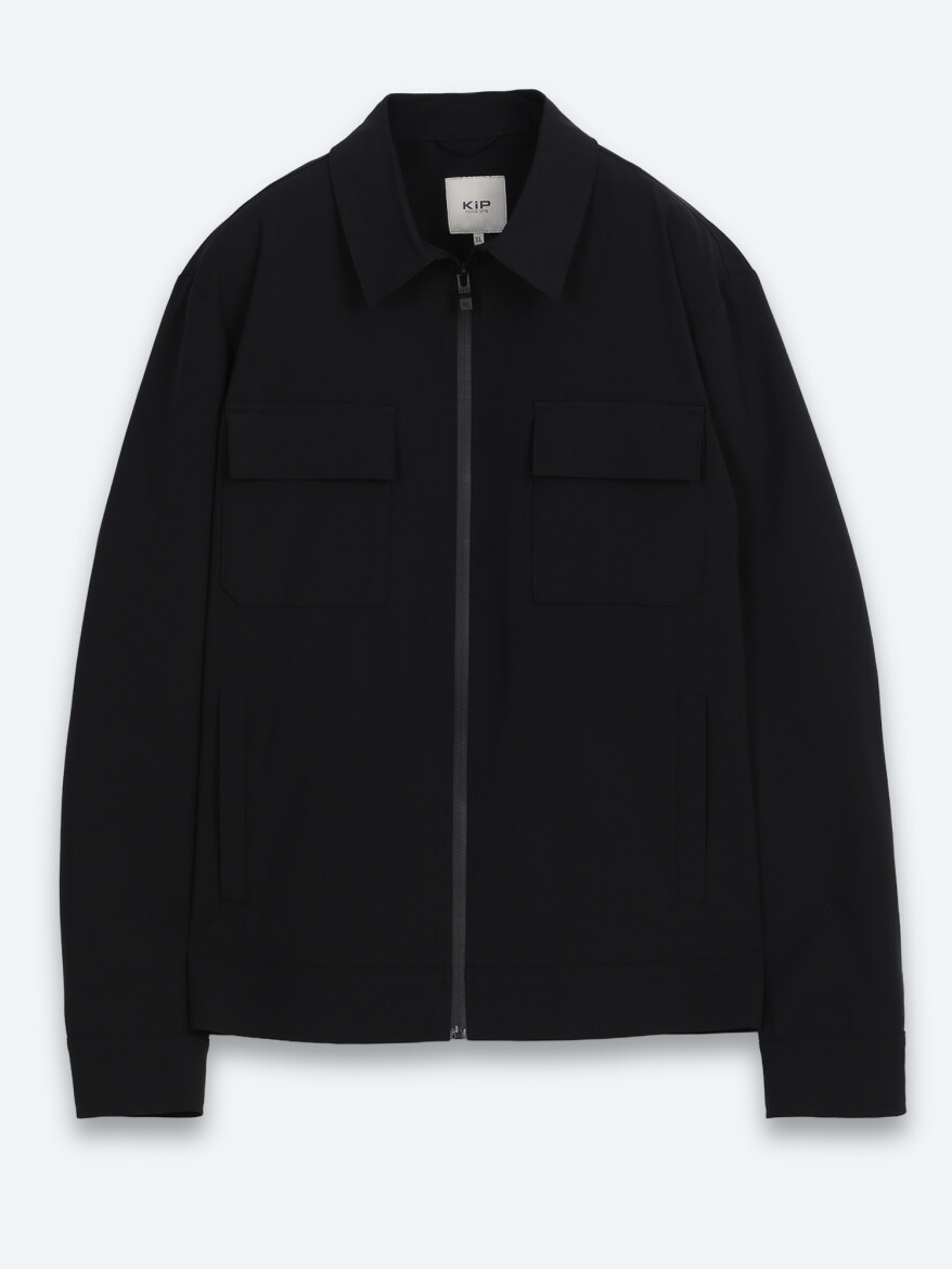 Black Regular Fit Shirt Collar Casual Weaving Coat - 6