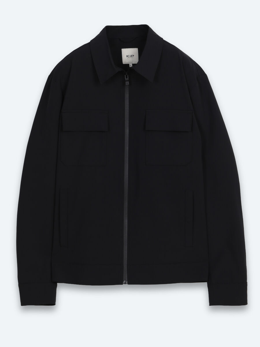 Black Regular Fit Shirt Collar Casual Weaving Coat - 6