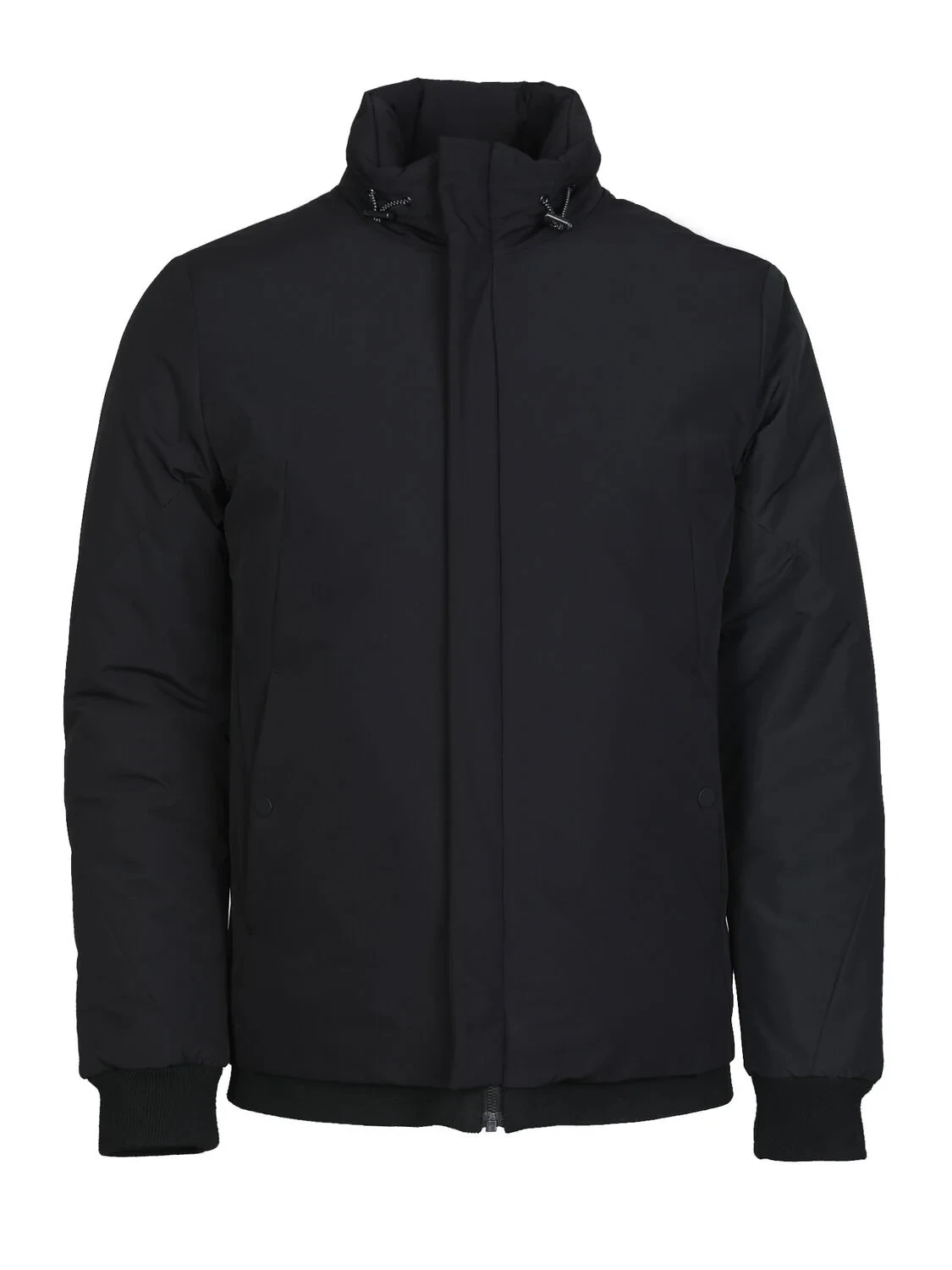 Black Regular Fit Turtleneck Casual Weaving Coat - 6