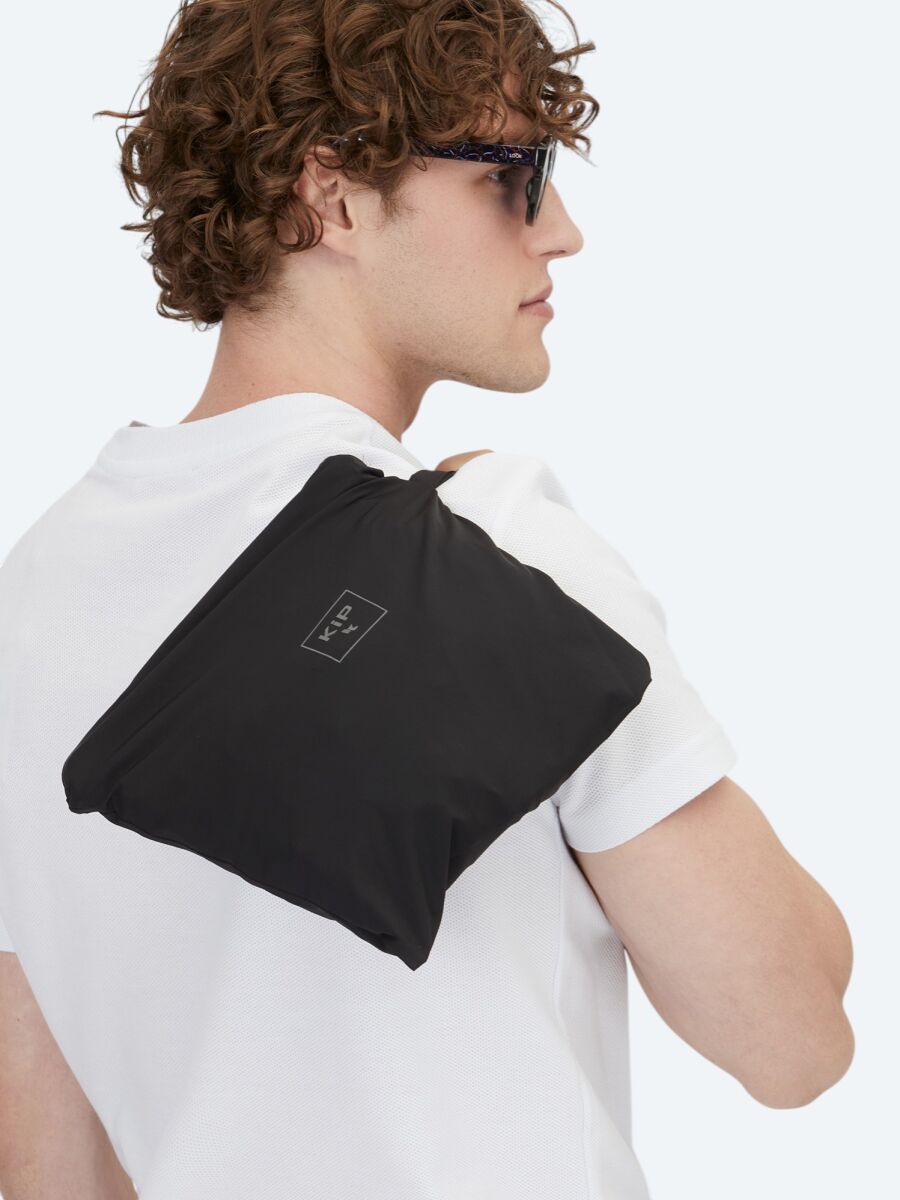 Black Regular Fit Turtleneck Casual Weaving Coat - 4