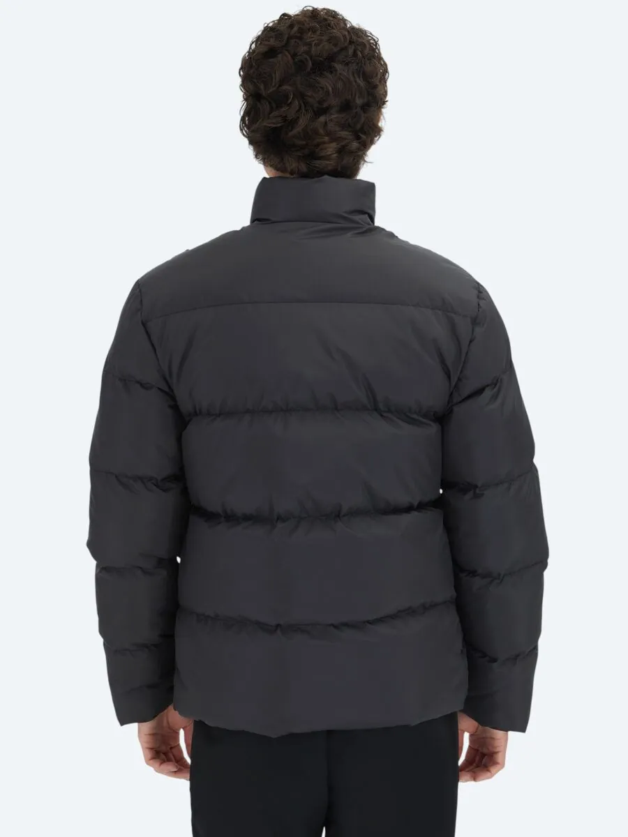 Black Regular Fit Turtleneck Casual Weaving Coat - 6