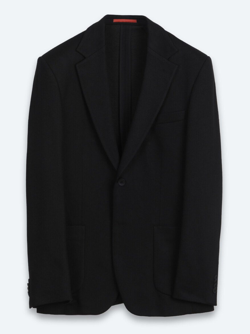Black Striped Modern Fit Cotton Blended Suit - 6