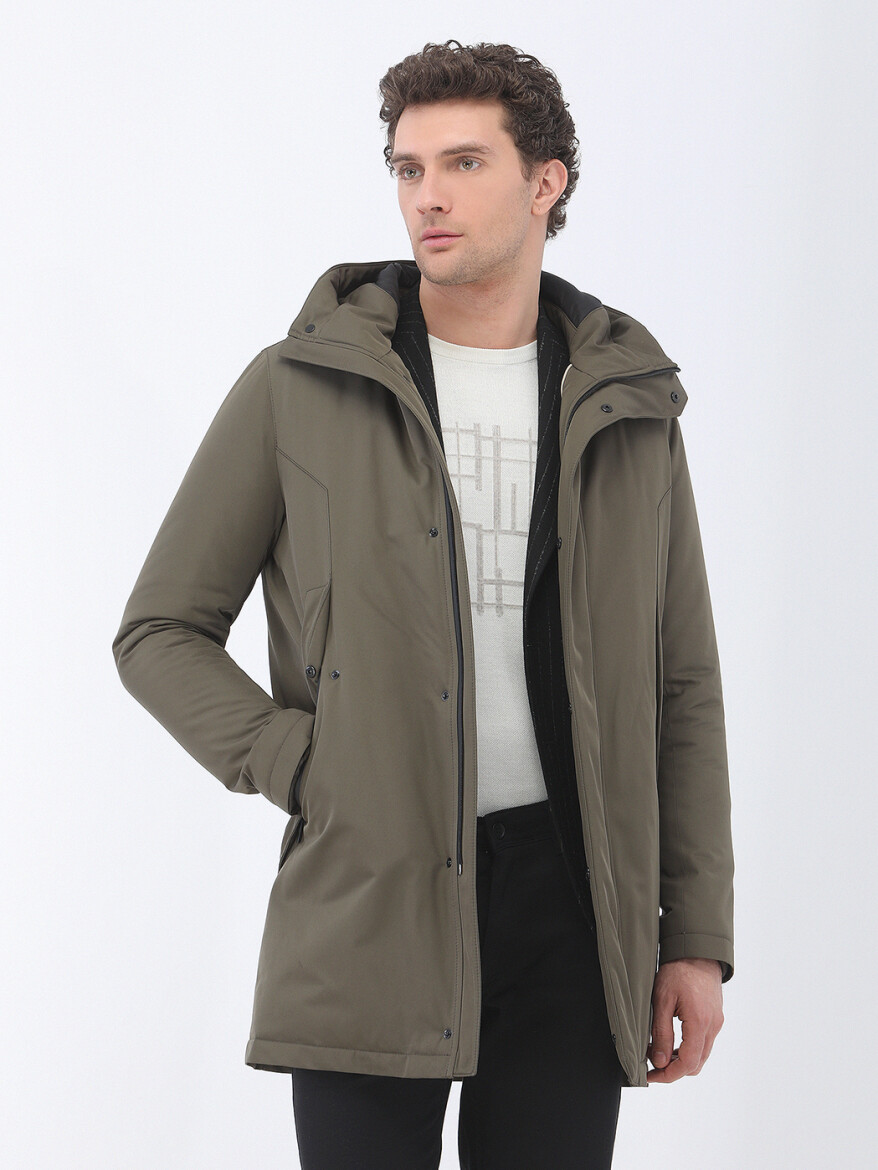 Black Striped Modern Fit Jacket - 3