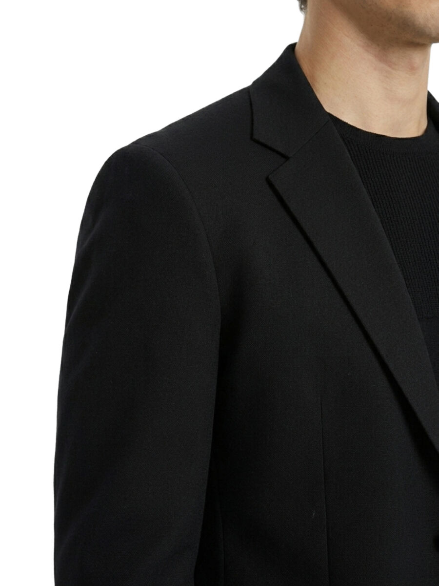 Black Striped Modern Fit Suit - 4