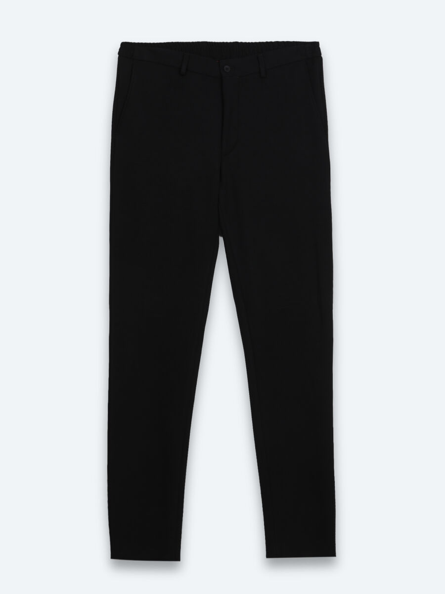 Black Striped Modern Fit Suit - 7