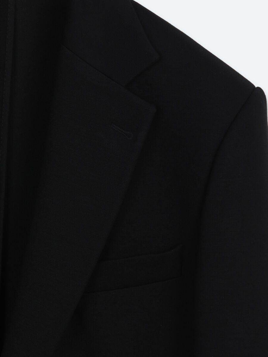 Black Striped Modern Fit Suit - 8