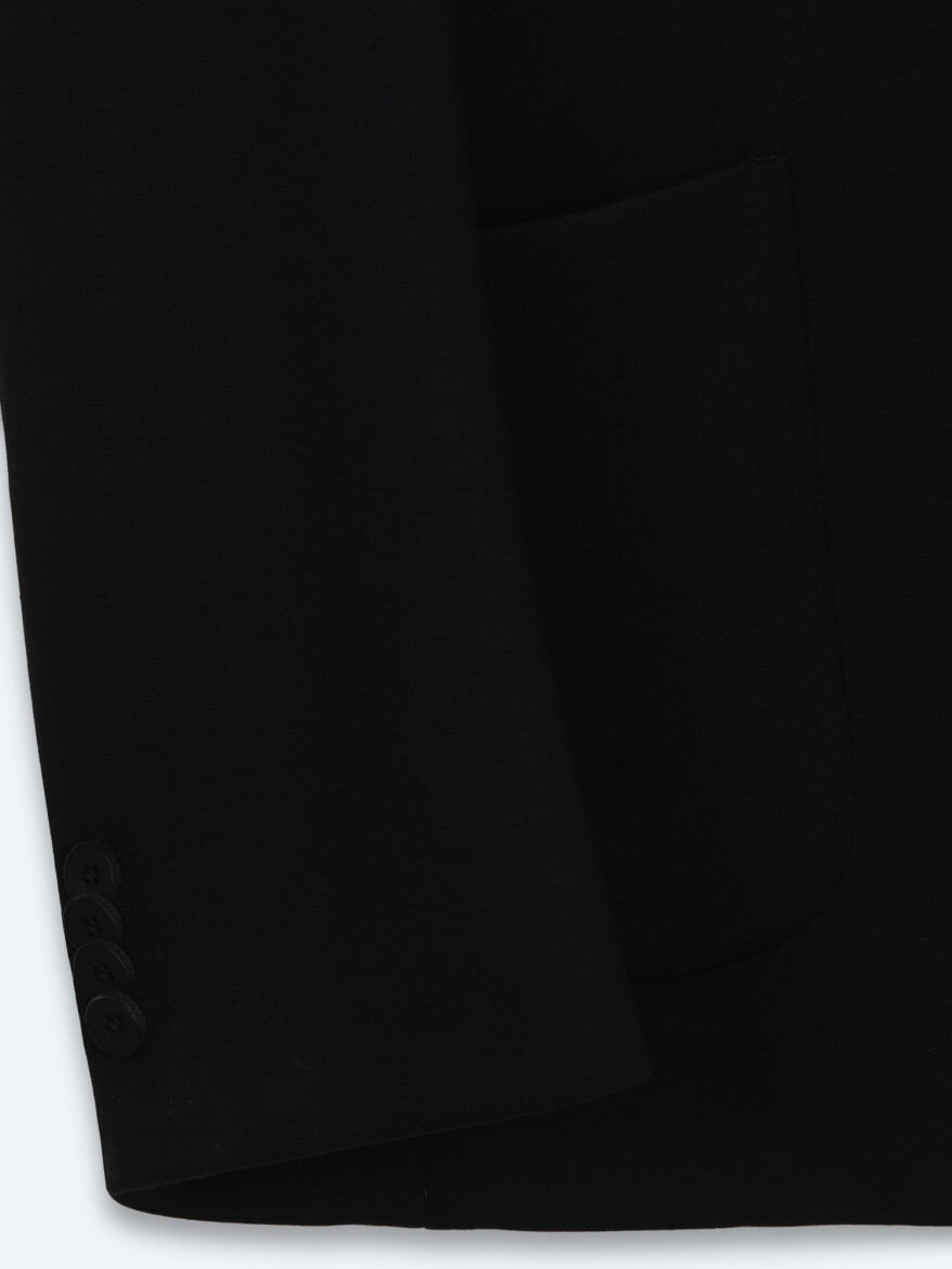 Black Striped Modern Fit Suit - 9