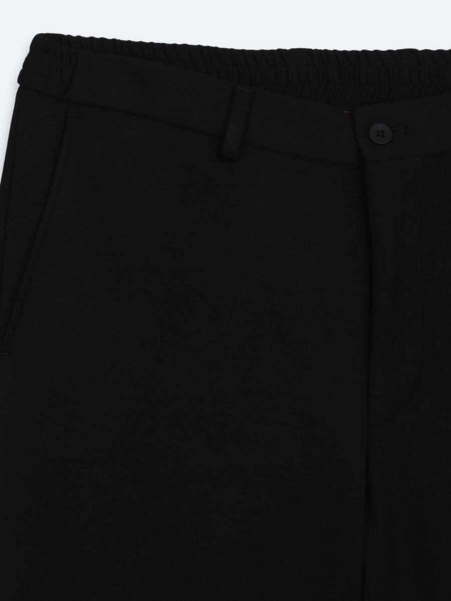 Black Striped Modern Fit Suit - 11