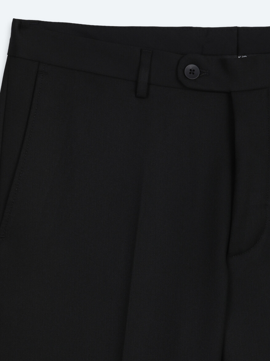 Black Striped Modern Fit Suit - 10