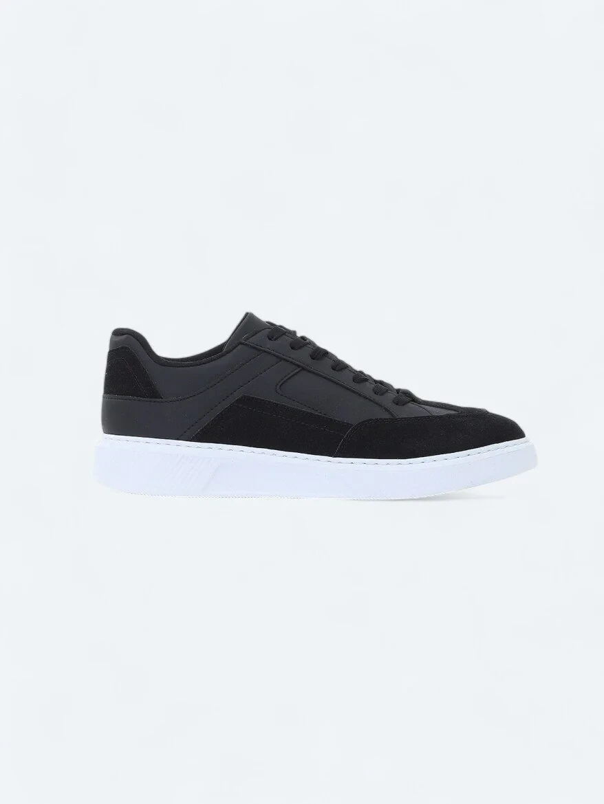 Black Suede Sport Sneaker - 1