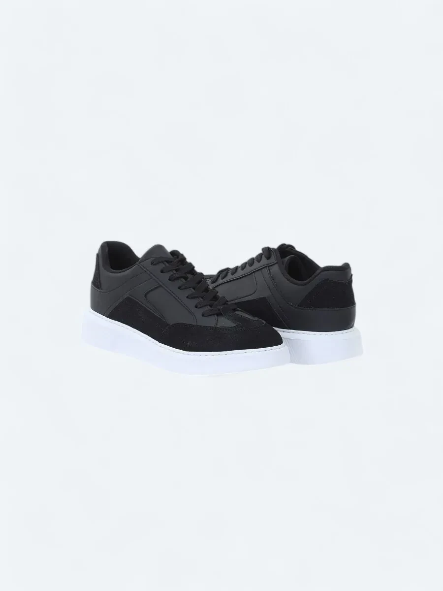 Black Suede Sport Sneaker - 3