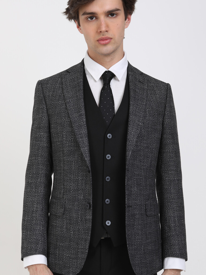 Black Suit With Waistcoat - 2
