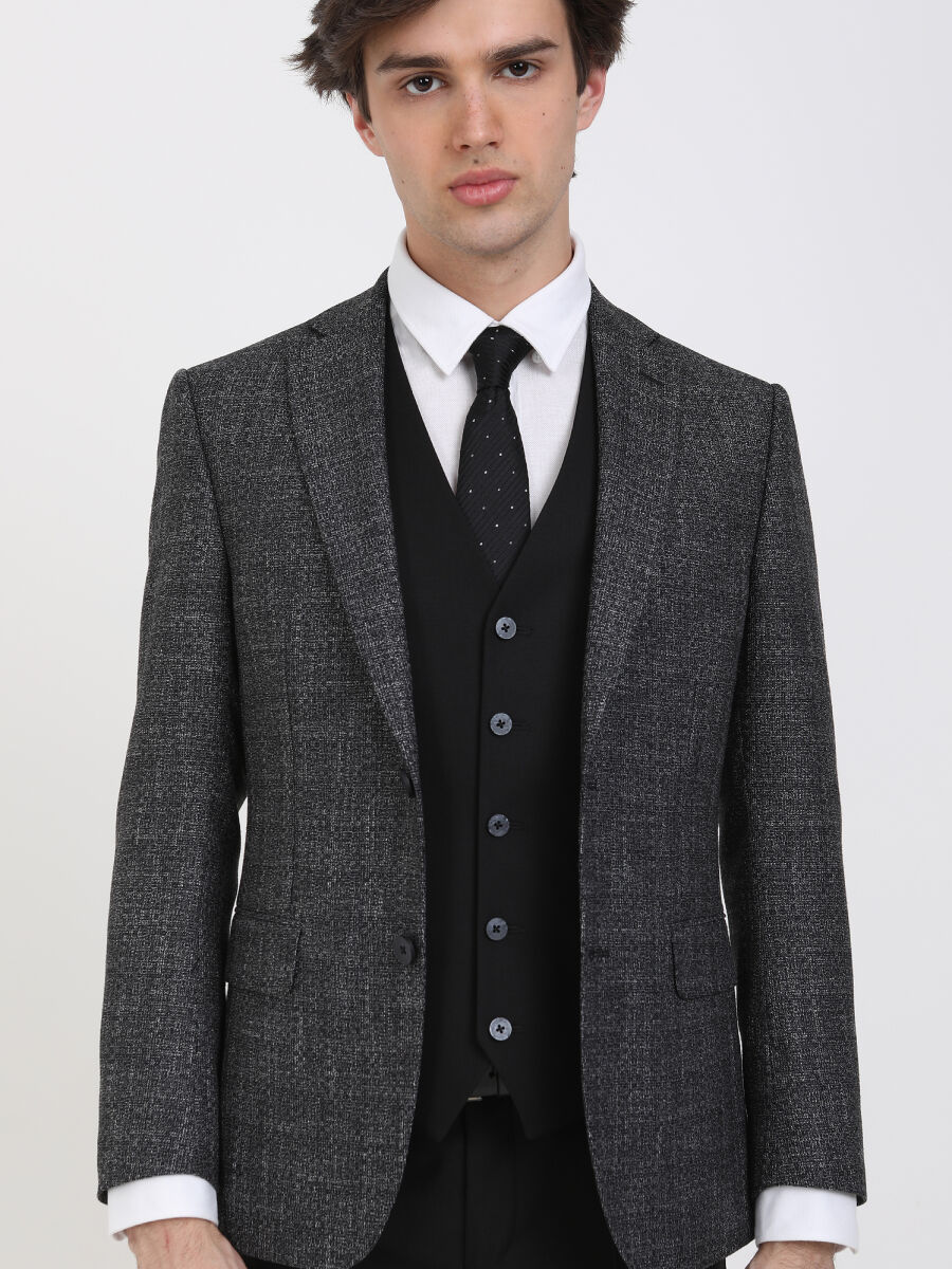 Black Suit With Waistcoat - 2