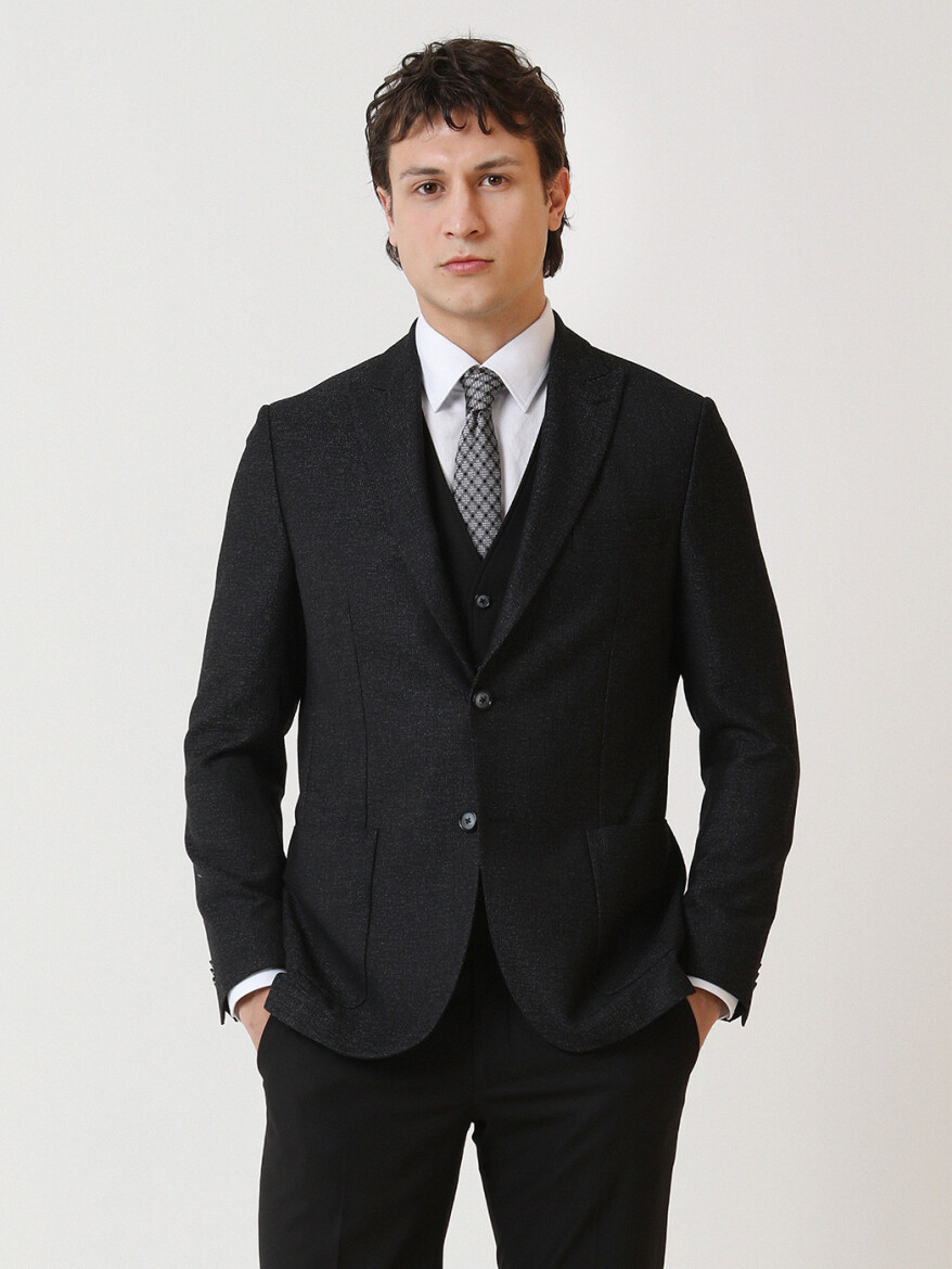 Black Suit With Waistcoat - 4