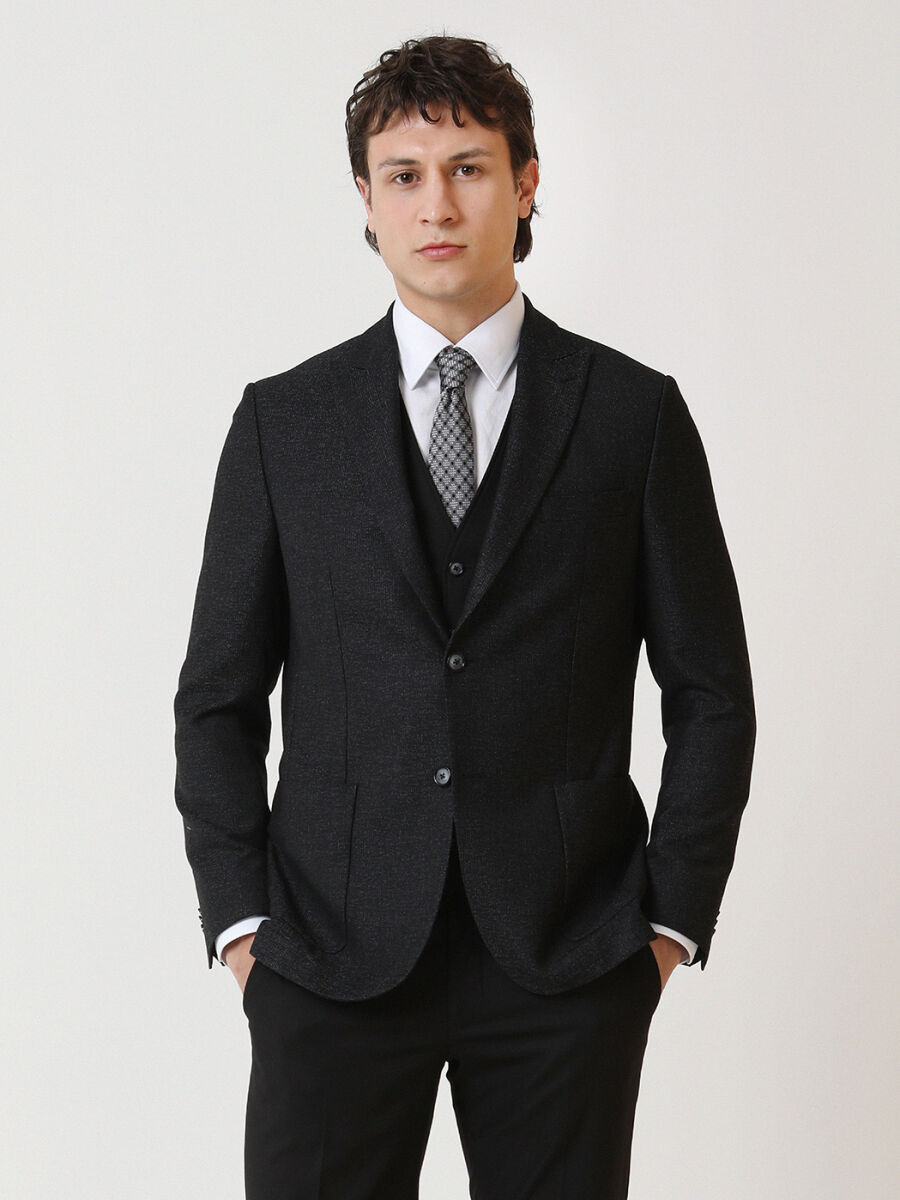 Black Suit With Waistcoat - 4