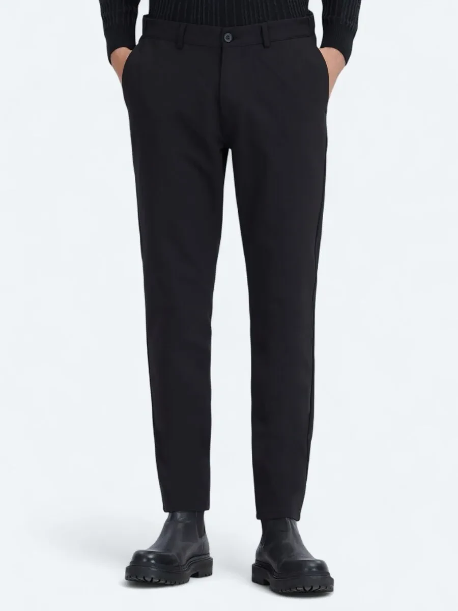 Black Technical Casual Trousers - 2