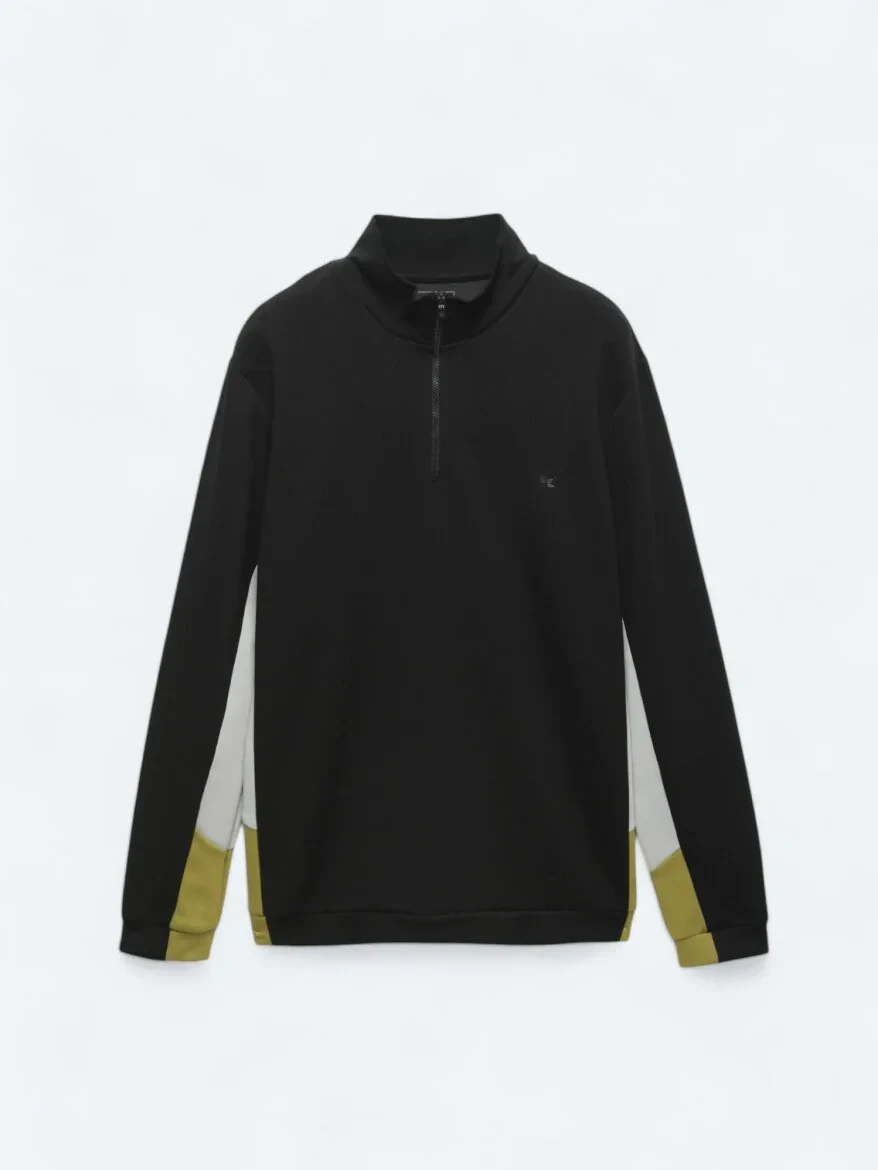 Black Turtleneck Plain Sweatshirt - 9